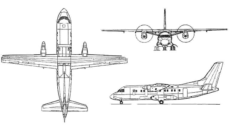 ANTONOV An-140 HESA IRAN-140 Faraz A140 3D view