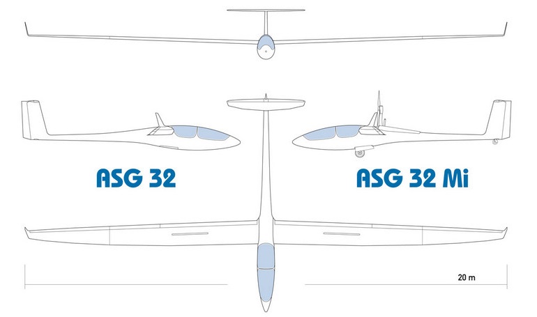 SCHLEICHER ASG-32Mi A32P 3D view