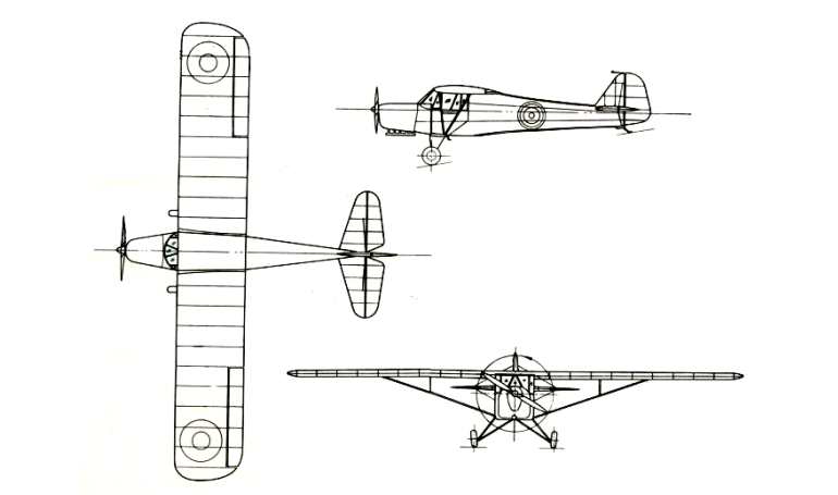 AUSTER Auster T7 AUSTER Q AUS7 3D view