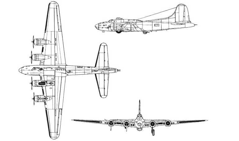 BOEING B-17 Flying Fortress B17 3D view