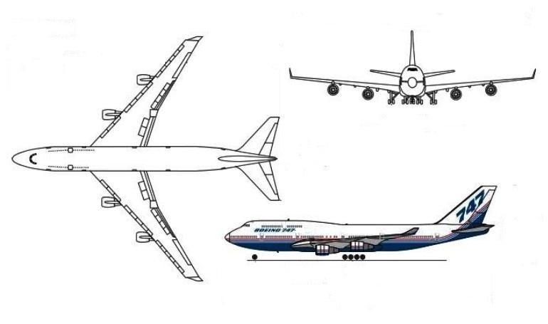 BOEING 747SR B74R 3D view