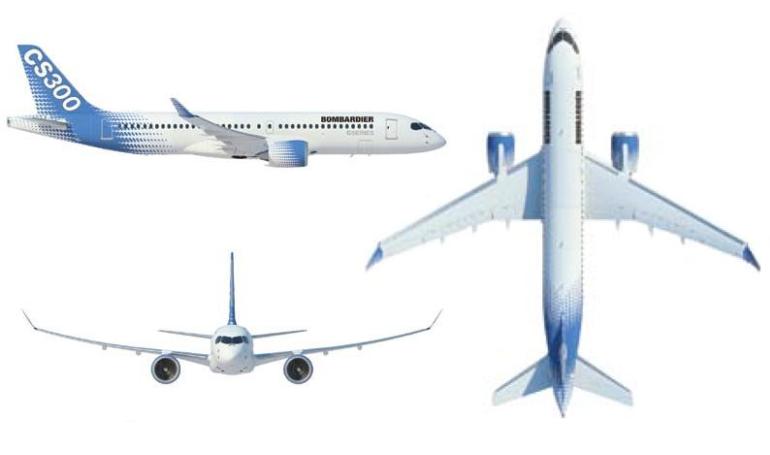 AIRBUS A-220-300 BOMBARDIER BD-500 CSeries CS300 BCS3 3D view