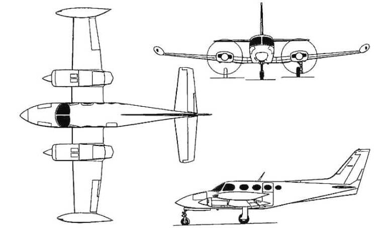 CESSNA 335 C335 3D view
