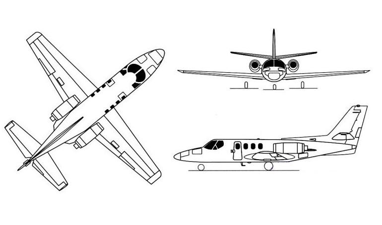 CESSNA 500 Citation CESSNA 500 Citation 1 C500 3D view