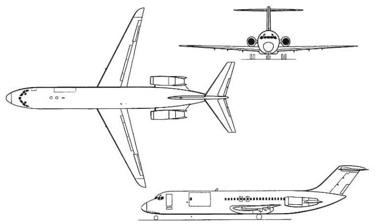 DOUGLAS DC-9-30 MCDONNELL DOUGLAS C-9 Nightingale MCDONNELL DOUGLAS C-9 Skytrain 2 MCDONNELL DOUGLAS DC-9-30 MCDONNELL DOUGLAS VC-9 DC93 3D view