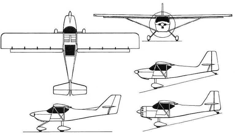 DENNEY Kitfox KITFOX Kitfox PACI Skyfox SKYFOX CA-25 Gazelle SKYFOX CA-25 Impala SKYSTAR Kitfox FOX 3D view