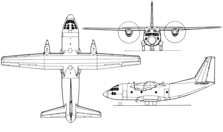 AERITALIA G-222 ALENIA C-27A Spartan ALENIA G-222 G222 3D view