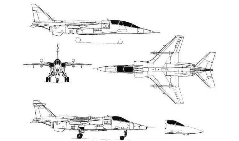 HINDUSTAN Jaguar HINDUSTAN Shamsher SEPECAT Jaguar SEPECAT Shamsher JAGR 3D view