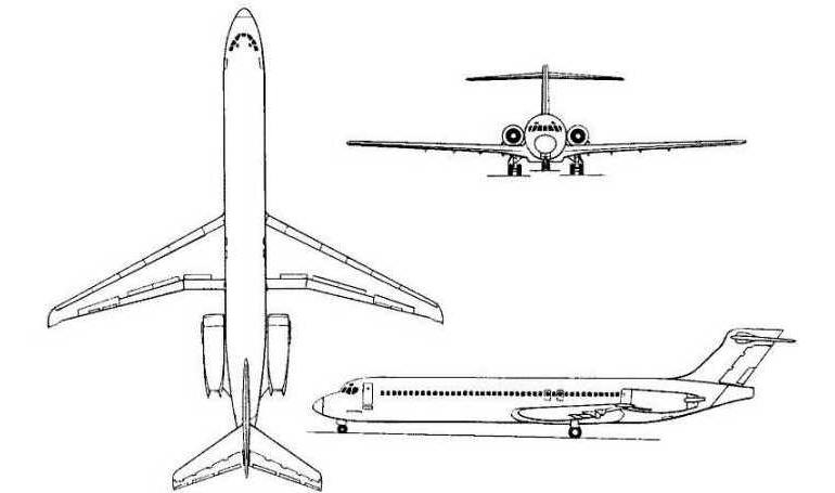 BOEING MD-87 MCDONNELL DOUGLAS MD-87 MD87 3D view