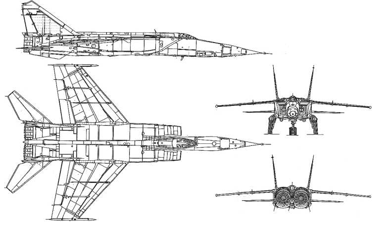 MIKOYAN MiG-25 MG25 3D view
