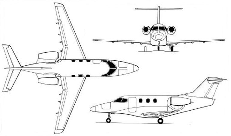 HAWKER BEECHCRAFT 390 Premier 1 HAWKER BEECHCRAFT 390 Hawker 200 RAYTHEON 390 Premier 1 PRM1 3D view