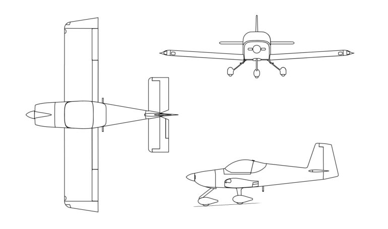 VAN'S RV-14 RV14 3D view