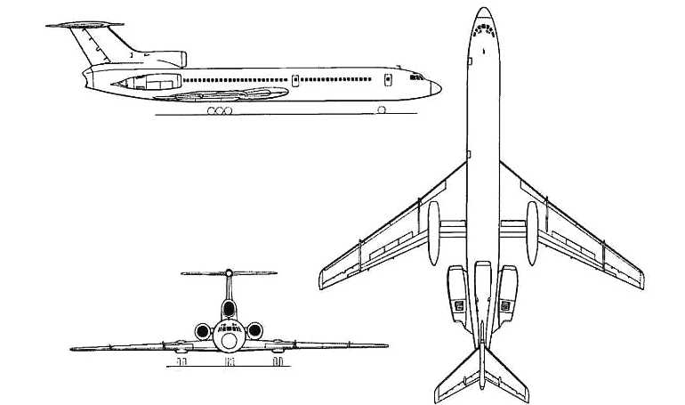 TUPOLEV Tu-154 T154 3D view