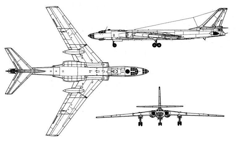 TUPOLEV Tu-16 XIAN H-6 TU16 3D view
