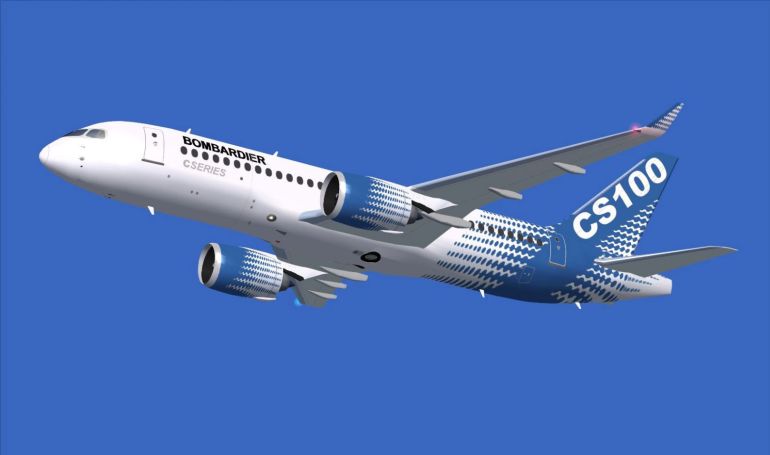 AIRBUS A-220-100 AIRBUS A-220-100 ACJ TwoTwenty BOMBARDIER BD-500 CSeries CS100 BCS1 aircraft photograph